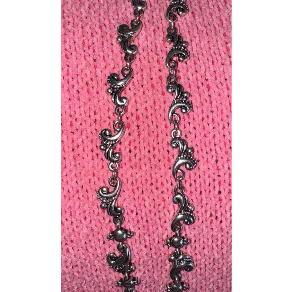 Vintage Brighton Necklace Silver Tone Flower 16"-18" - Picture 8 of 8